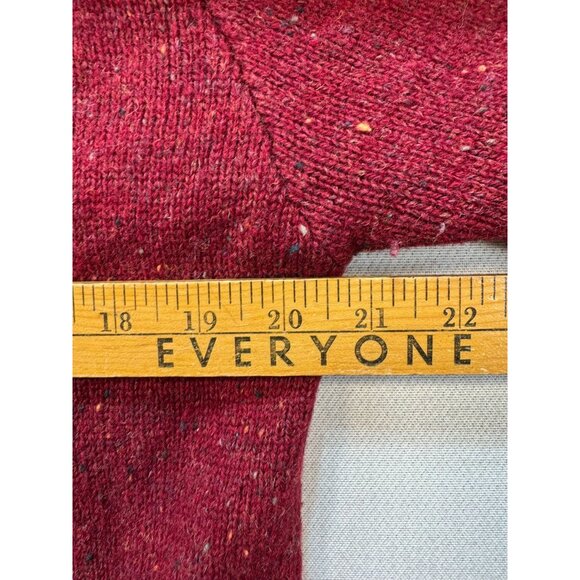 Woolrich Womens Wool Sweater L Ruby 100% Wool Long Sleeve Two Front Pockets - Picture 7 of 12